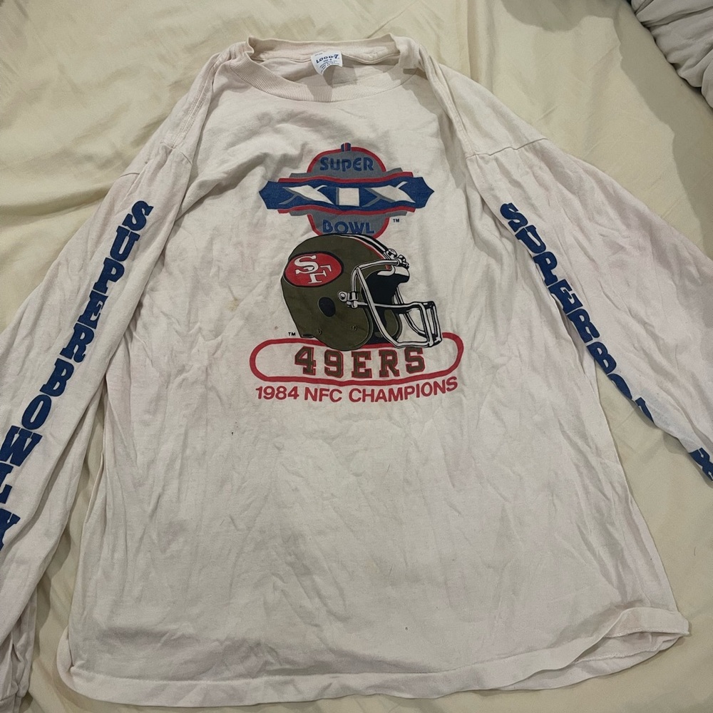 RARE!! Vintage 1984 49ers super bowl long sleeve kids tee